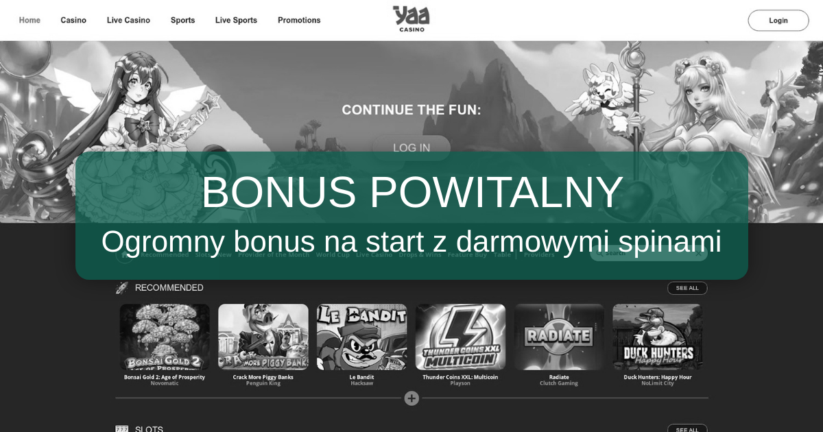 Yaa Casino welcome bonus