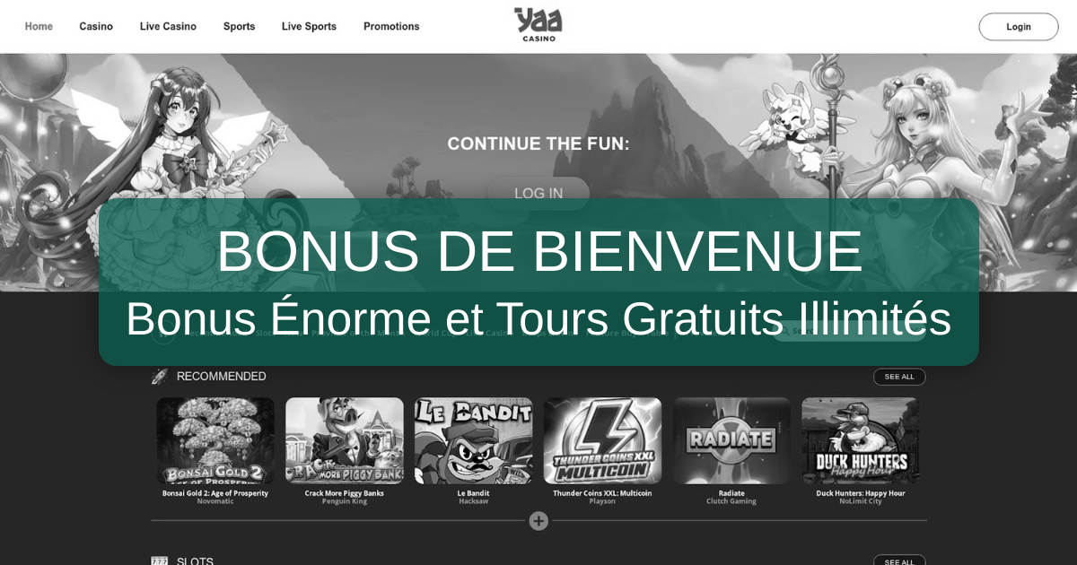 Yaa Casino welcome bonus