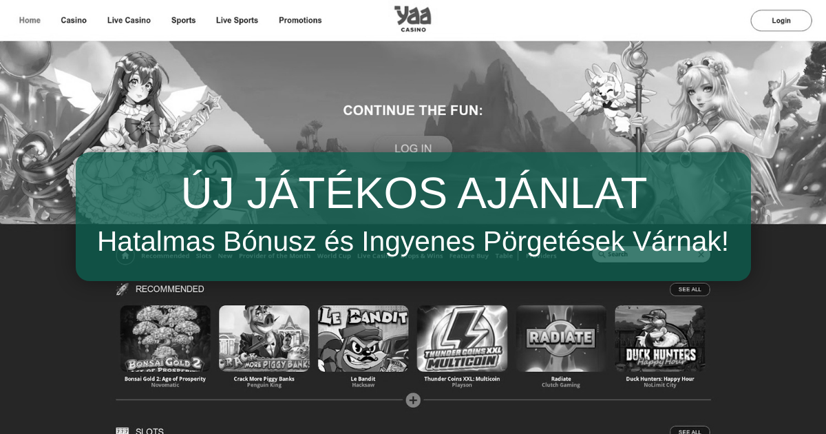 Yaa Casino welcome bonus